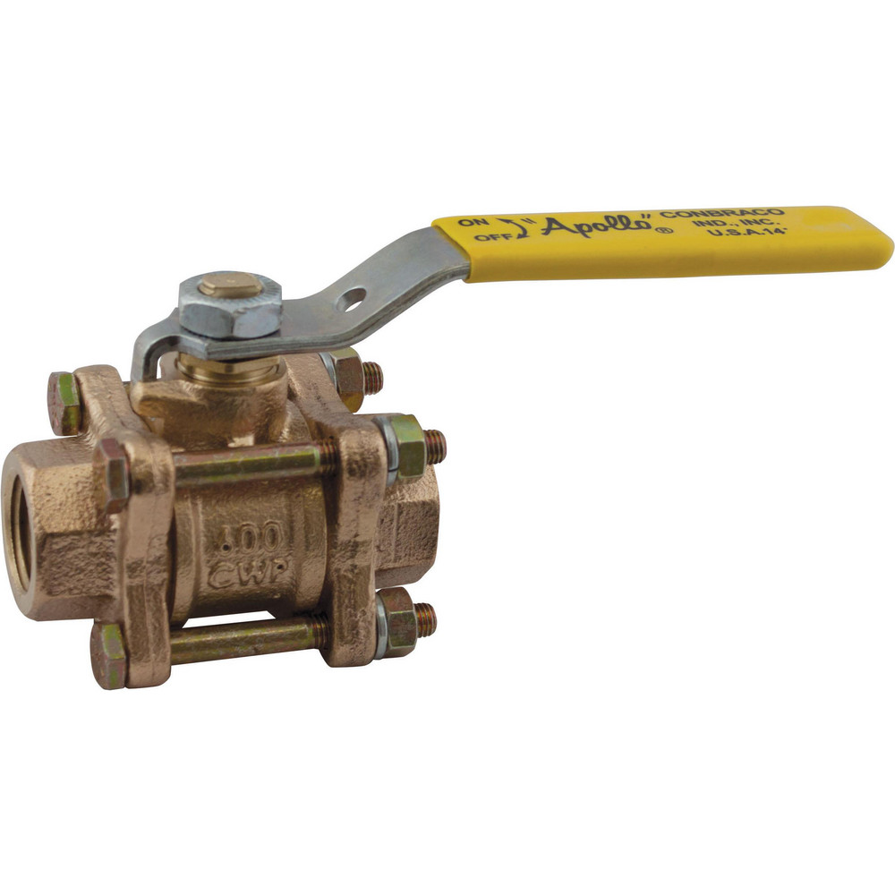 Apollo® Manual Ball Valve: 1-1/2" Pipe, Full Port, Bronze - 8210762