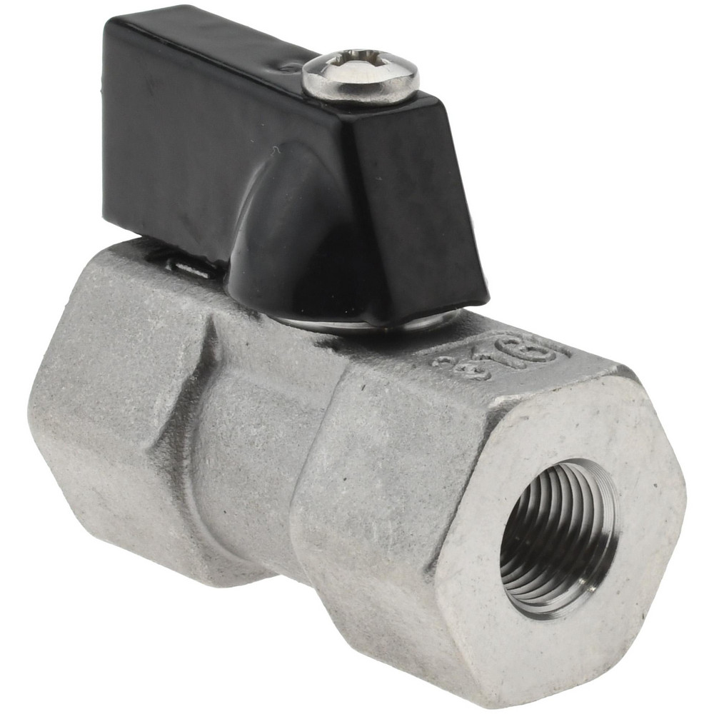 Value Collection Miniature Manual Ball Valve: 1/4" Pipe, Full Port - 6Q01H08