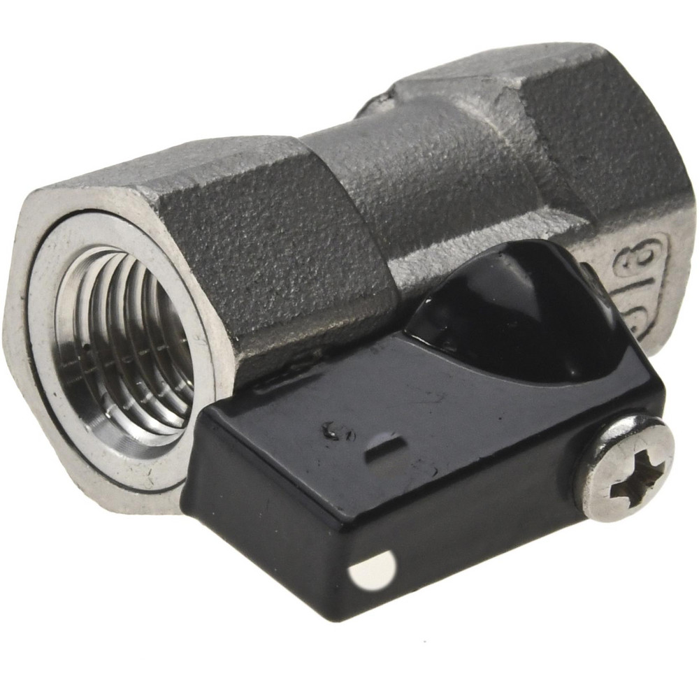 Value Collection Miniature Manual Ball Valve: 1/4" Pipe, Full Port - 6Q01H08