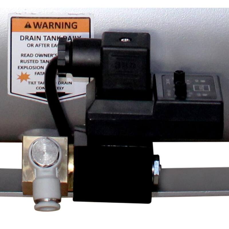 California Air Tools 4610ALFCAD Ultra Quiet Oil-Free 1.0 HP 4.6 Gal. 125 PSI Aluminum Twin Tank Electric Air Compressor with Auto Drain - CAT-4610ALFCAD