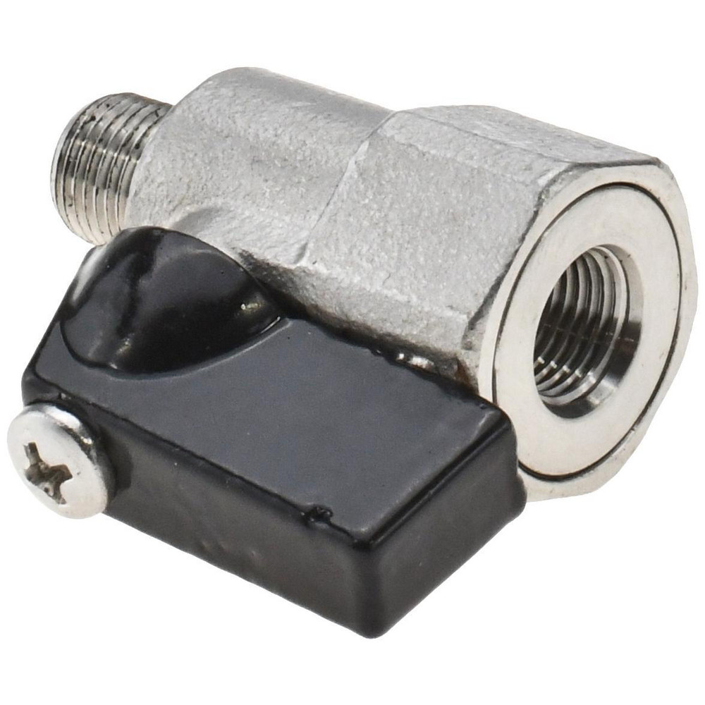 Parker Angle Stop Bi-Directional Manual Ball Valve: 3/8 x 1/2" Pipe, Full Port - LFPP4VAS8