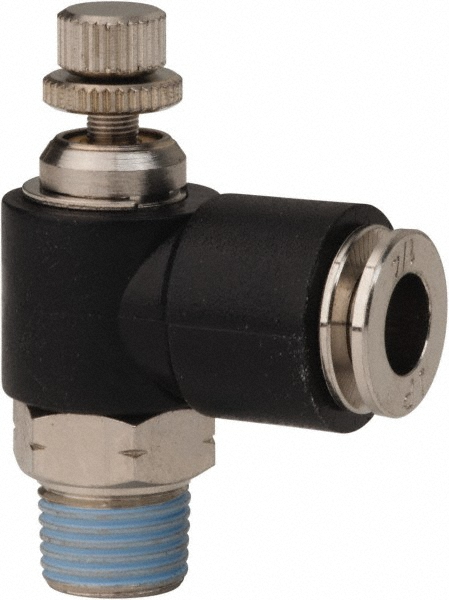 Parker Angle Stop Bi-Directional Manual Ball Valve: 3/8 x 1/2" Pipe, Full Port - LFPP4VAS8