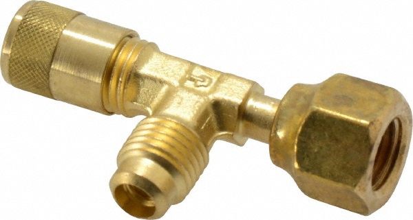 Parker 1/8-27 Male Pipe, 500 Max psi, 1/4" Tube OD, Forged Male Run Tee Access Valve - AVT3-2