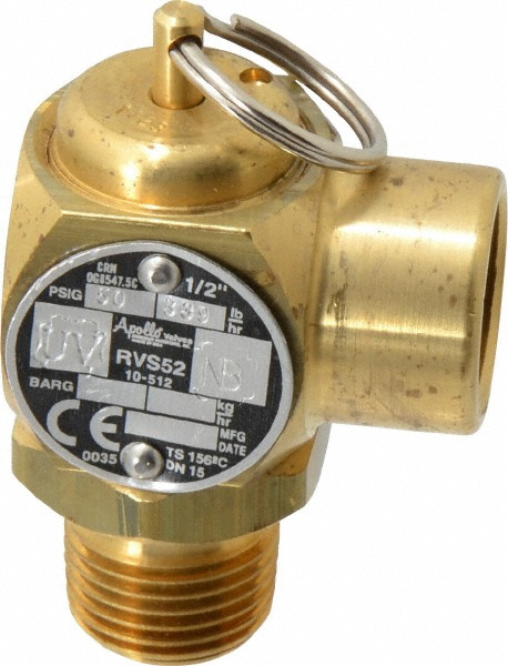 Conbraco ASME Section IV Safety Relief Valve: 3/4" Inlet, 50 Max psi - 10-614-10