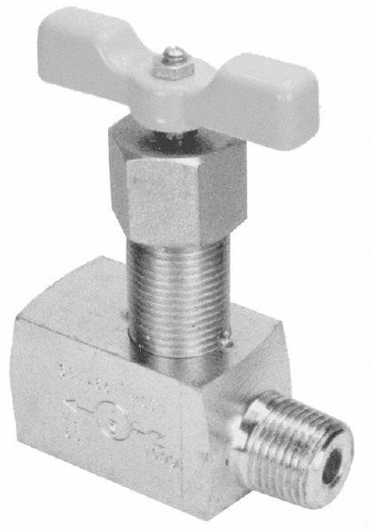 Value Collection Needle Valve: Straight, 3/8" Pipe, NPT End, Alloy Body - 67550010