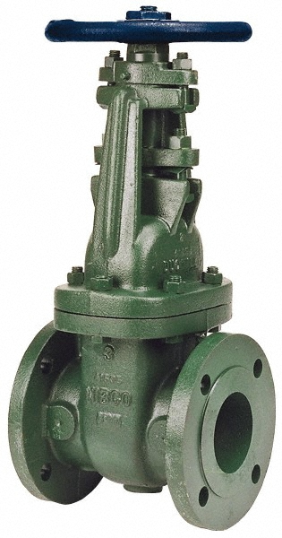 NIBCO 2" Pipe, Flanged-Raised Face Ends, Iron Outside Screw & Yoke Globe Valve - NHD800D
