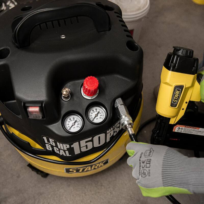 STARK USA 6 Gal. 150 PSI Portable Electric Pancake Air Compressor - 65168