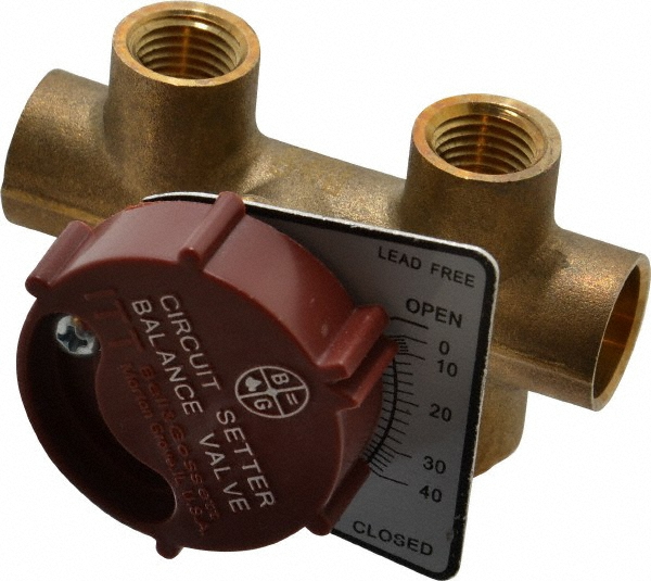 Bell & Gossett 1-1/2" Pipe, Threaded End Connections, Inline Calibrated Balance Valve - 117104LF