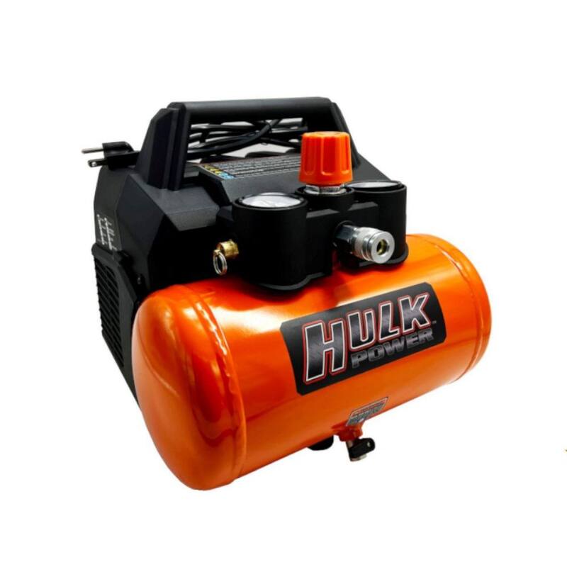 HULK POWER 2 Gal. 1 HP Portable Electric-Powered Hotdog Silent Air Compressor - HP01P002SS