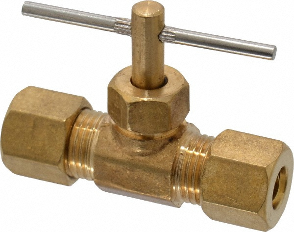 Specialty Mfr Needle Valve: Straight, 1/4" Pipe, Barbed x Barbed End, Polypropylene Body, Polytetrafluoroethylene Seal - 7032390