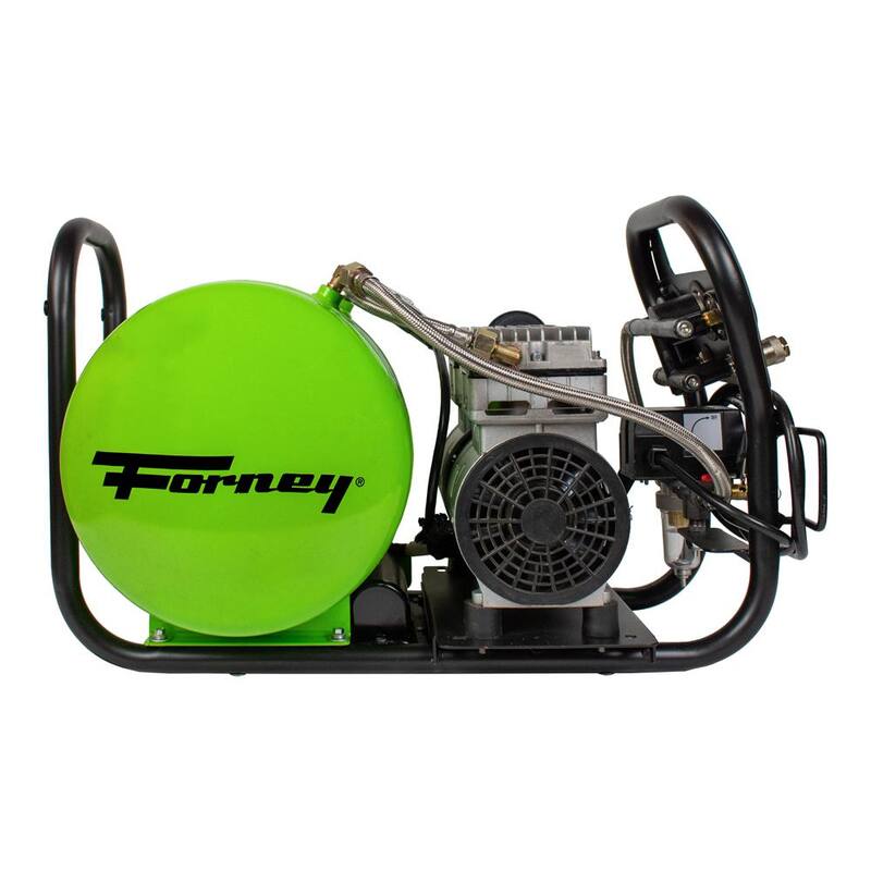 Forney 1.0 Hp, Electric, 4 Gal, Oil-Free Air Compressor, 120 PSI, 2.5 CFM @ 90 PSI - 550
