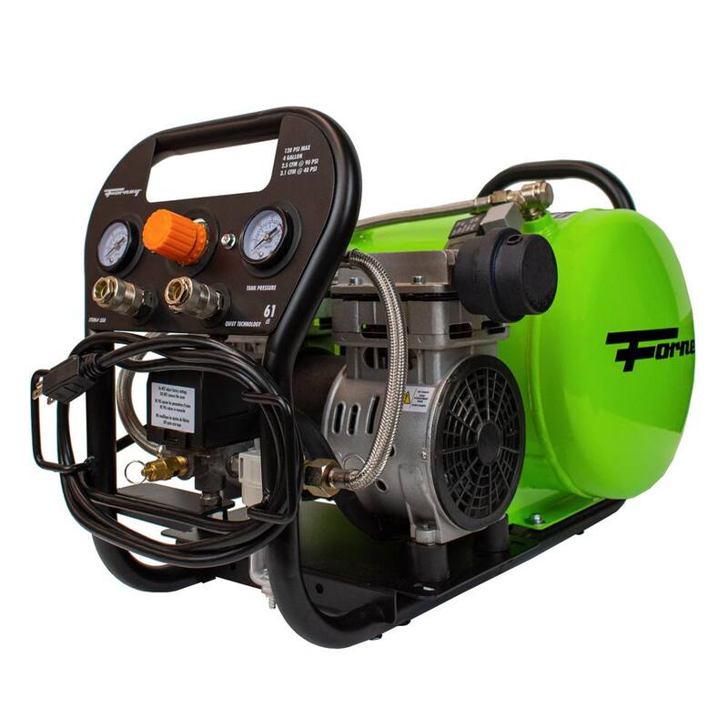 Forney 1.0 Hp, Electric, 4 Gal, Oil-Free Air Compressor, 120 PSI, 2.5 CFM @ 90 PSI - 550