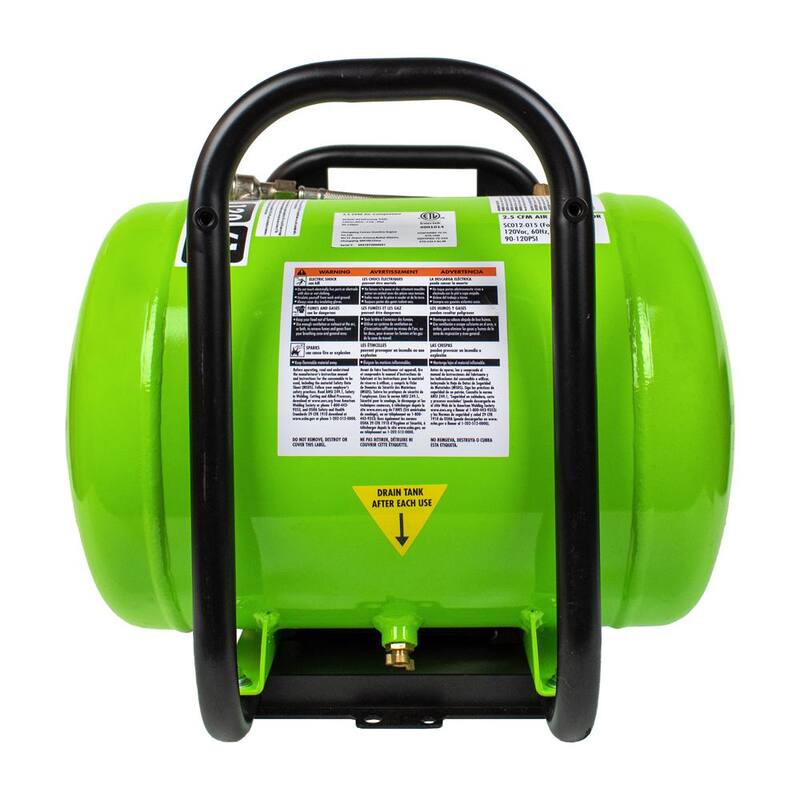 Forney 1.0 Hp, Electric, 4 Gal, Oil-Free Air Compressor, 120 PSI, 2.5 CFM @ 90 PSI - 550