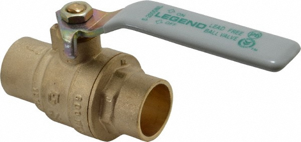 B&K Mueller 2-Way Manual Ball Valve: 1-1/2" Pipe, Full Port - 107-137-NP