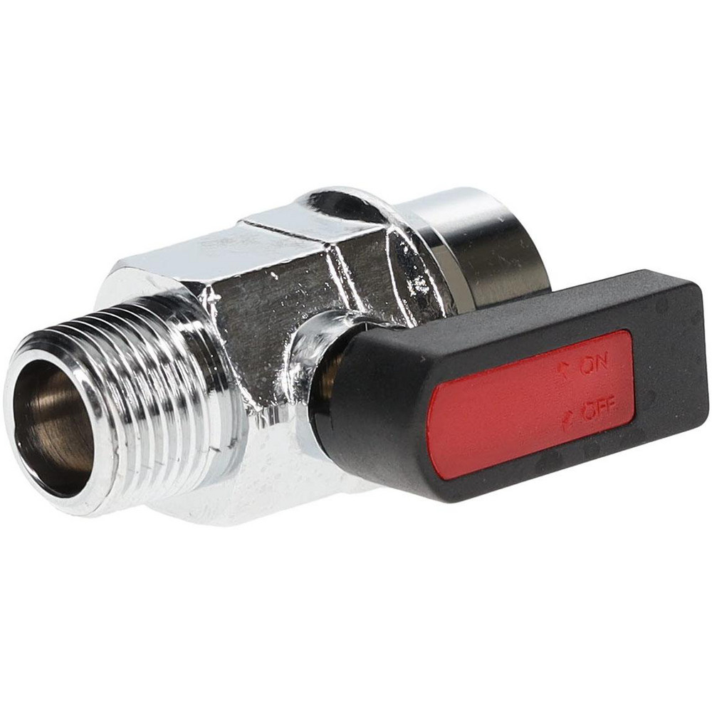 Midwest Control Miniature Manual Ball Valve: 3/8" Pipe, Full Port, Brass - CMV-38NL
