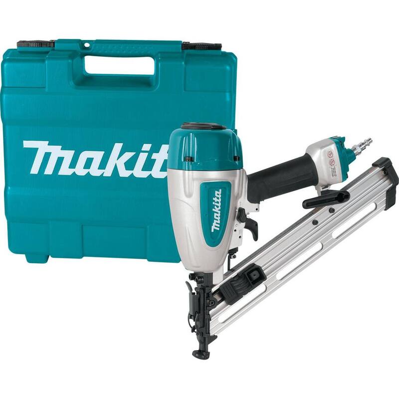 Makita Quiet Series 1 Gal. 1/2 HP Compact, Oil-Free, Electric Air Compressor w/ 15-Gauge, 2-1/2in. Angled Finish Nailer - MAC100Q-AF635