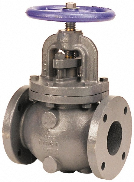 NIBCO 4" Pipe, Flanged Ends, Iron Renewable Globe Valve with Bypass - NHC7G0H