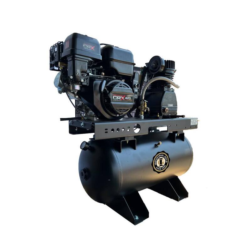 Unbranded 30 Gal. 14 HP CRX Portable Low RPM 175 Psi Gas-Powered Electric Air Compressor with Quiet Operation - CI13GEX33