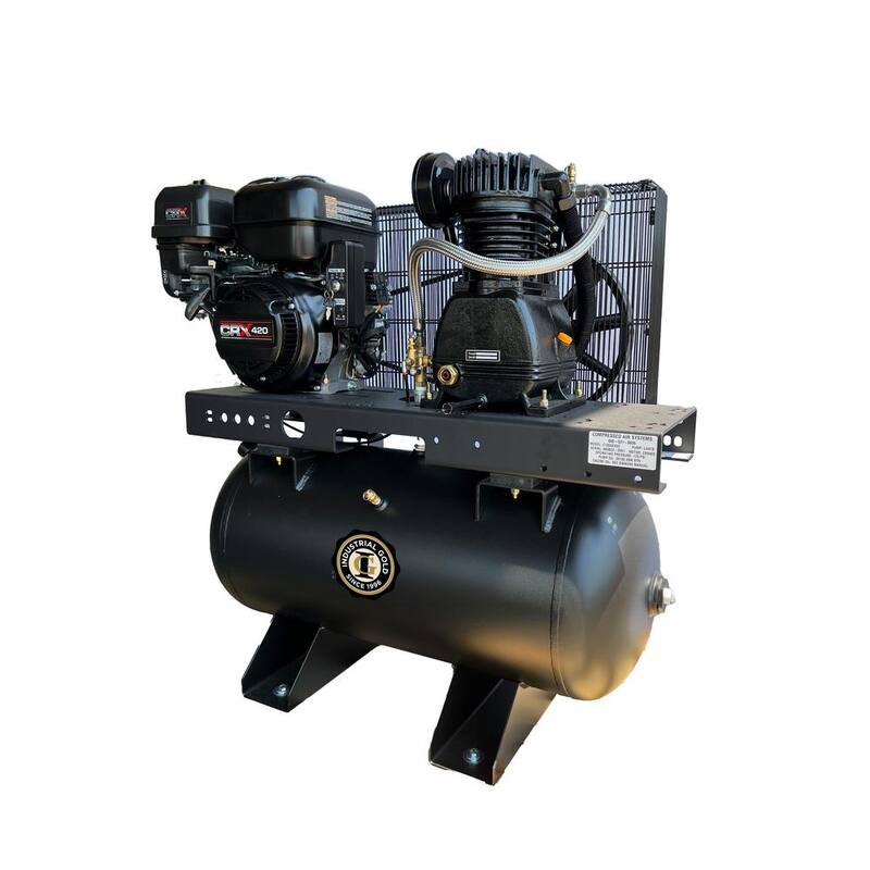 Unbranded 30 Gal. 14 HP CRX Portable Low RPM 175 Psi Gas-Powered Electric Air Compressor with Quiet Operation - CI13GEX33