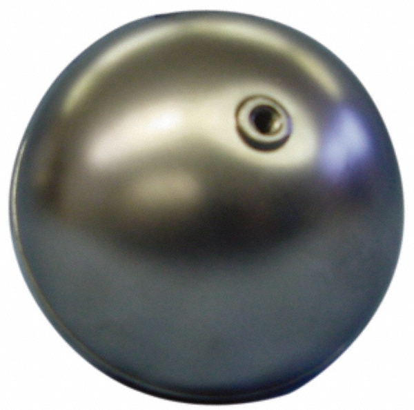 Made in USA 5" Diam, Spherical, Tubed Through Connection, Metal Float - RT50425
