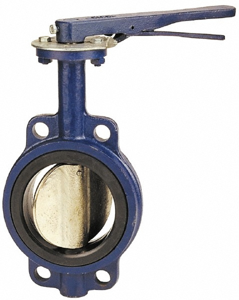 NIBCO Manual Wafer Butterfly Valve: 10" Pipe, Bare Stem Handle - NLH090M