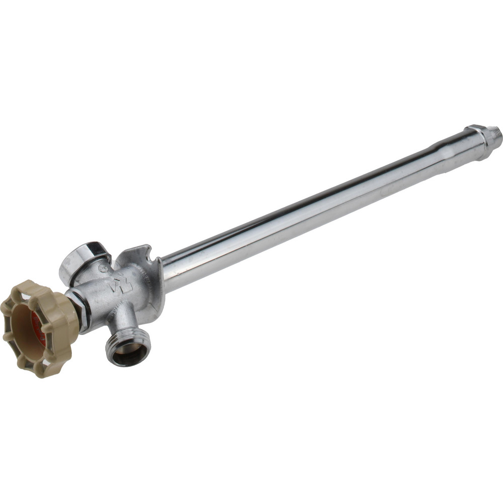 B&K Mueller 1/2" Pipe, 14" Long Shank, Chrome Plated Brass Antisiphon Frostfree Sillcock - 104-831HC