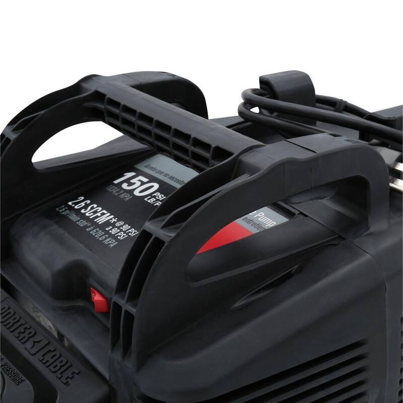 Porter-Cable 6 Gal. 150 PSI Portable Electric Air Compressor and Pneumatic 23-Gauge 1-3/8 in. Pin Nailer - PIN138C2002