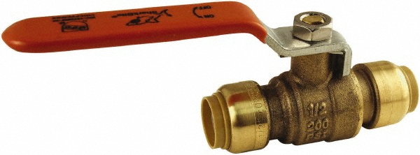 SharkBite Standard Manual Ball Valve: 3/4 x 3/4" Pipe, Standard Port - UR24616
