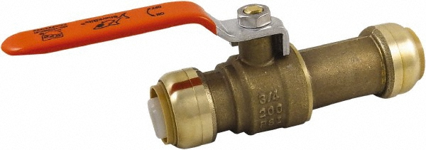SharkBite Standard Manual Ball Valve: 3/4 x 3/4" Pipe, Standard Port - UR24616