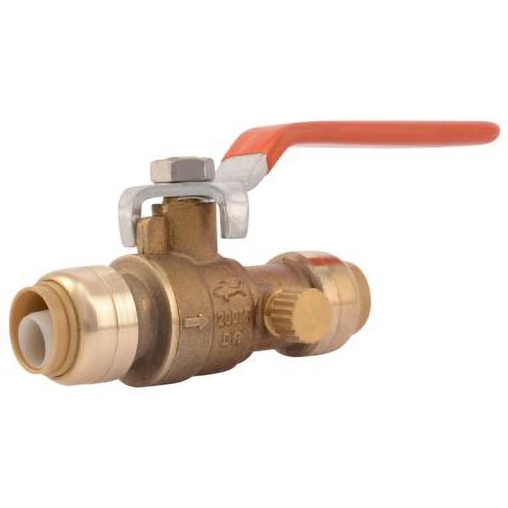 SharkBite Standard Manual Ball Valve: 3/4 x 3/4" Pipe, Standard Port - UR24616