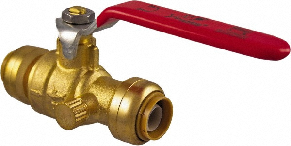 SharkBite Standard Manual Ball Valve: 3/4 x 3/4" Pipe, Standard Port - UR24616