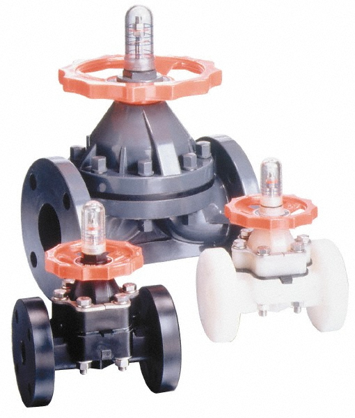 Plast-O-Matic 1" Pipe, 100 Max psi, Diaphragm Valve - BSDAM100T-NC-PV