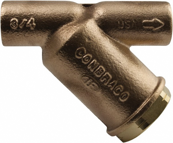 Conbraco 1-1/2" Pipe, C x C Ends, Lead Free Bronze Y-Strainer - 59LF30702