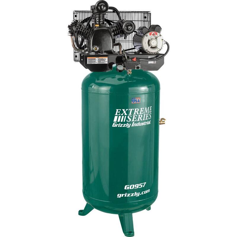 Grizzly Industrial 80 Gal. 175 PSI 5 HP Extreme Series Corded Electric Air Compressor - G0957