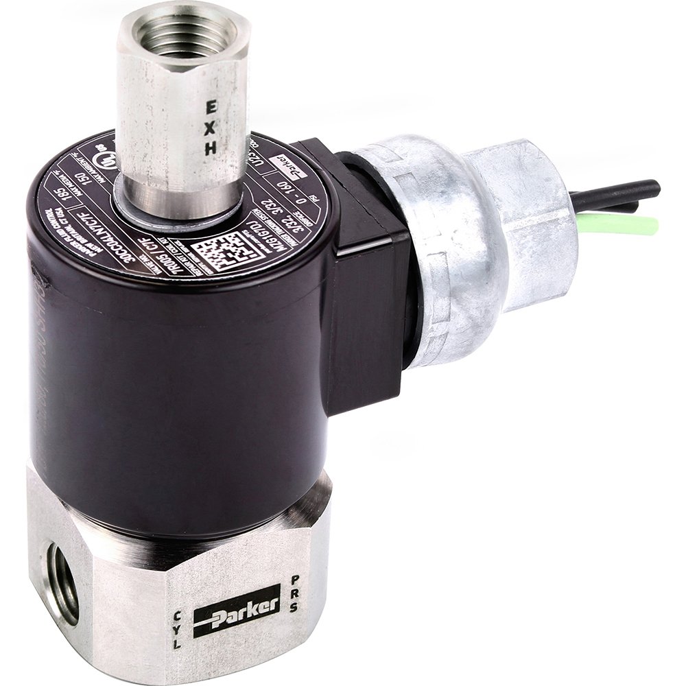 Parker Solenoid Valve: 2-Way & 2-Position, 1/4" Port - PA32SAN7S080A