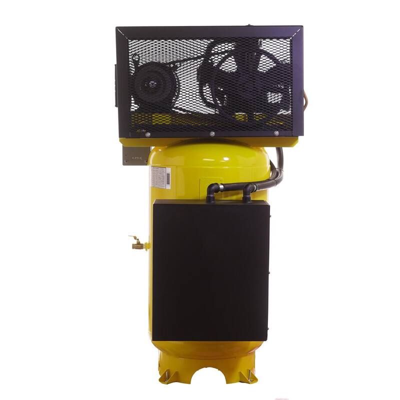 EMAX 80 Gal. 7.5 HP 3-Cylinder 1-Phase 175 PSI Silent Air Electric Air Compressor with Isolator Pads and Auto Drain - HES07V080Y1