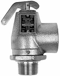 Conbraco ASME Safety Relief Valve: 3/4" Inlet, 35 Max psi - 10-104-06