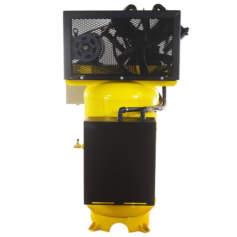 EMAX 80 Gal. 10 HP V4 1-Phase Silent Air 175 PSI Electric Air Compressor with Isolator Pads and Auto Drain - HES10V080V1