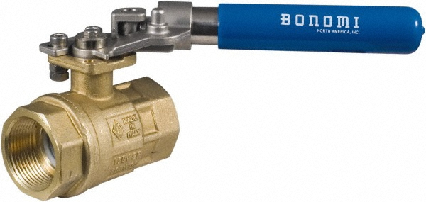 BONOMI Full Port Bi-Directional Manual Ball Valve: 1/2" Pipe, Full Port - 250N SRL-1/2