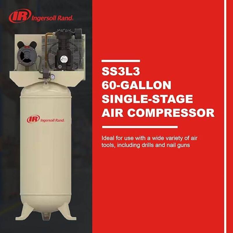 Ingersoll Rand 60 Gal, 3 HP Single Stage Stationary Electric Compressor - SS3L3