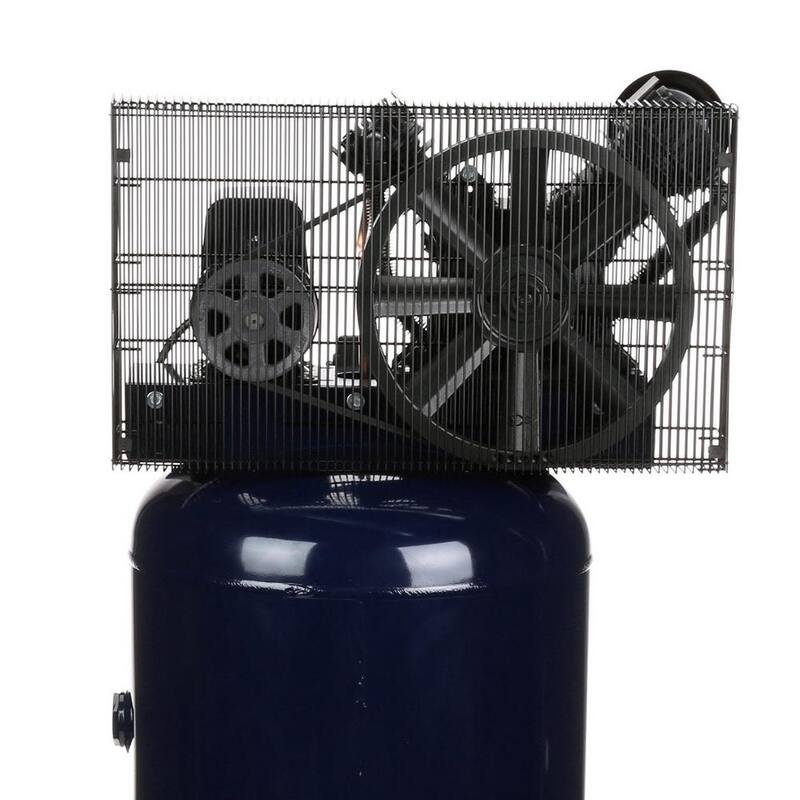 Campbell Hausfeld 80 Gal. Vertical Two Stage Stationary Electric Air Compressor 14CFM 5HP 230V 1PH (HS5180) - HS5180