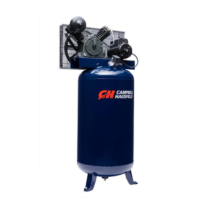 Campbell Hausfeld 80 Gal. Vertical Two Stage Stationary Electric Air Compressor 14CFM 5HP 230V 1PH (HS5180) - HS5180