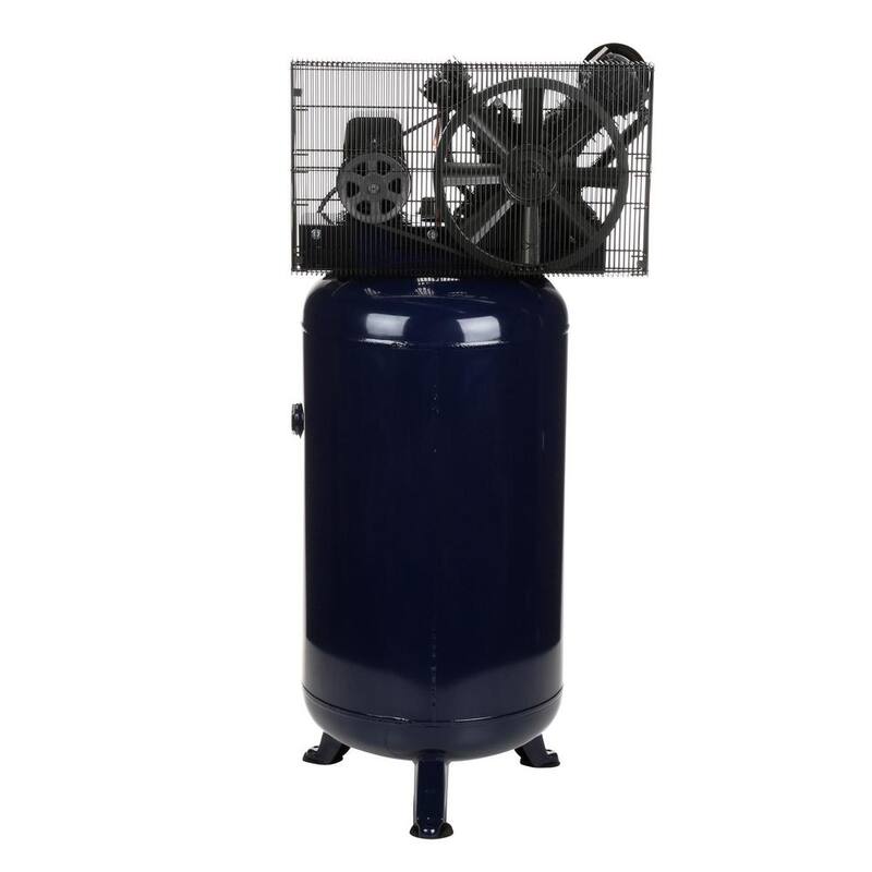 Campbell Hausfeld 80 Gal. Vertical Two Stage Stationary Electric Air Compressor 14CFM 5HP 230V 1PH (HS5180) - HS5180