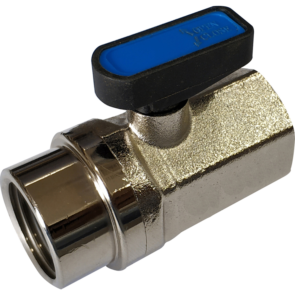 Midwest Control Miniature Manual Ball Valve: 1/2" Pipe, Standard Port, Brass - MVFP-50F