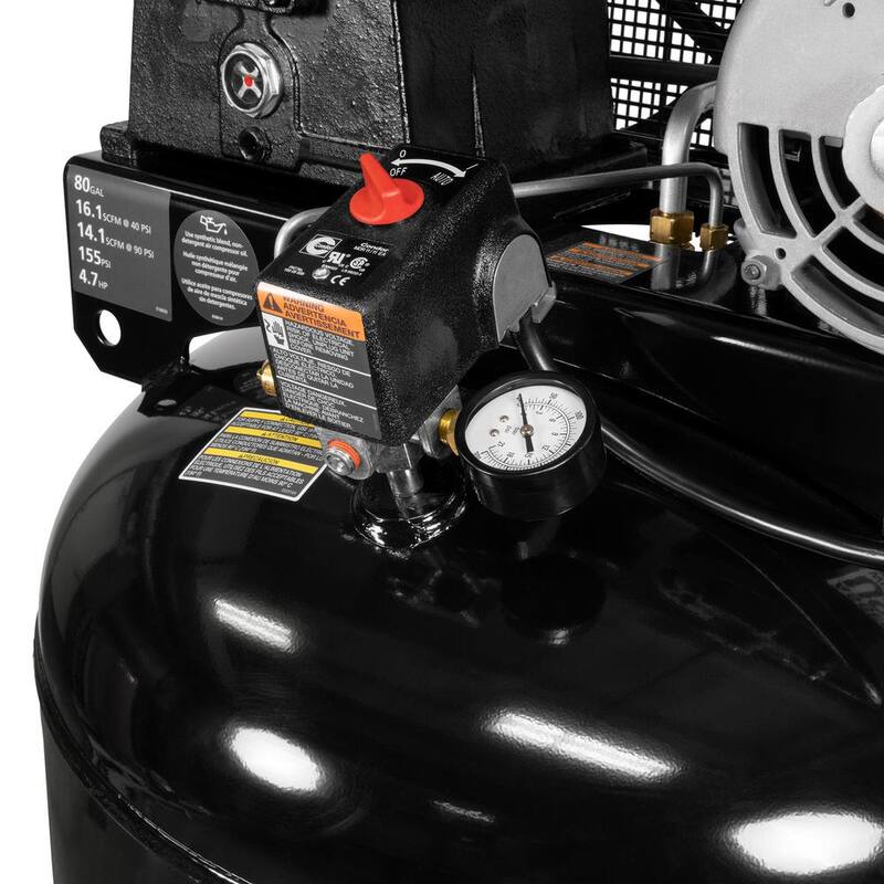 Husky 80 Gal. 3-Cylinder Single Stage Electric Air Compressor - C801H