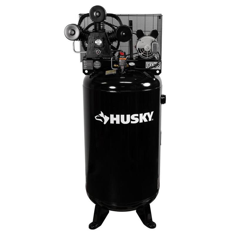Husky 80 Gal. 3-Cylinder Single Stage Electric Air Compressor - C801H