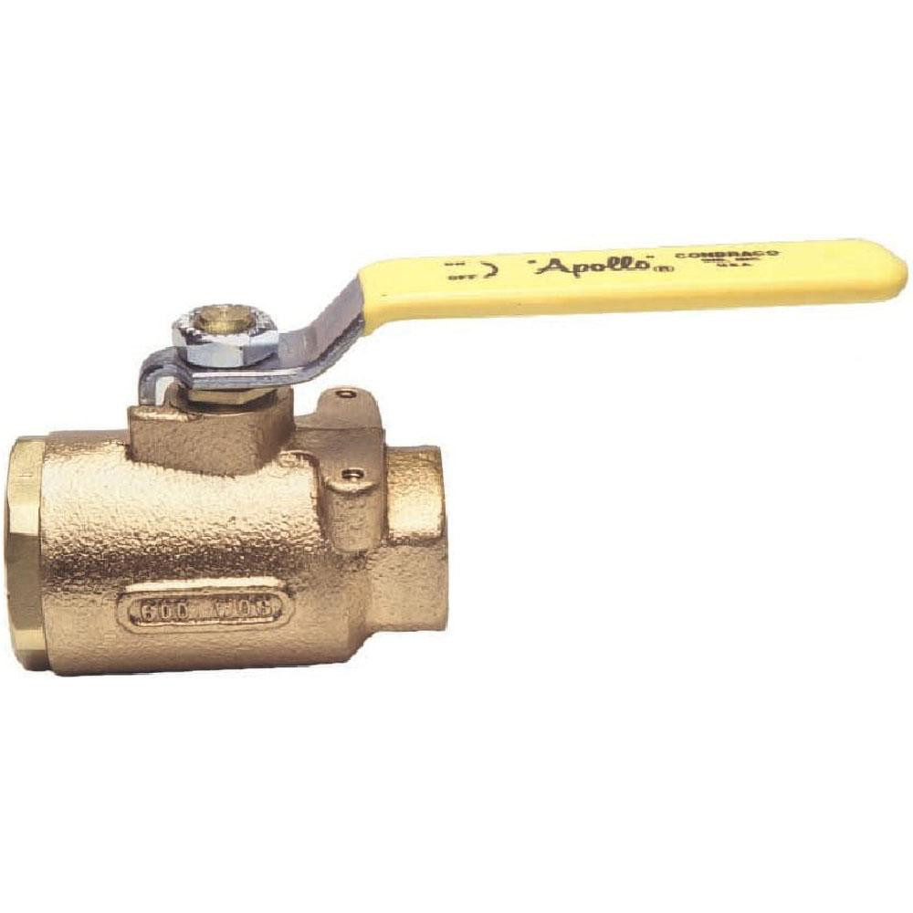 Apollo® Manual Ball Valve: 1-1/4" Pipe, Full Port, Bronze - 7710601