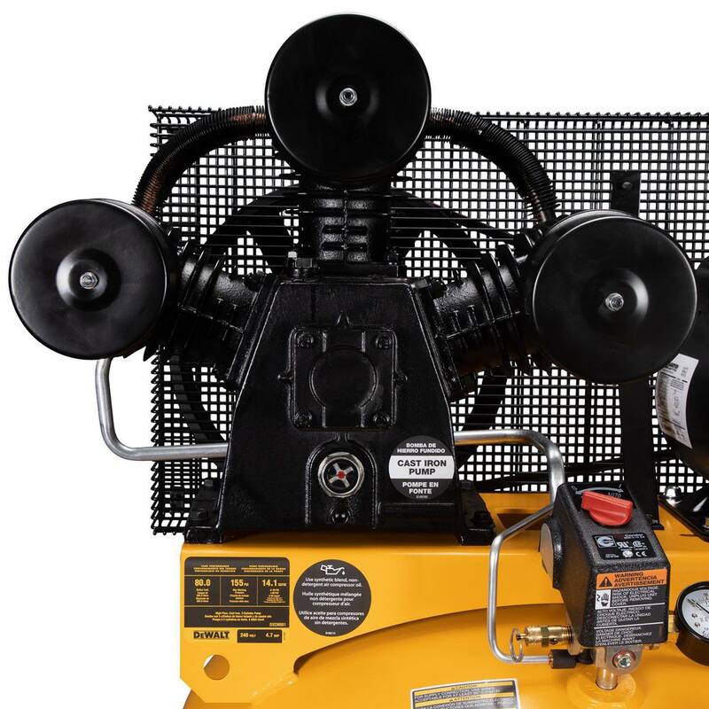 DEWALT 80 Gal. 4.7 HP 155 PSI Stationary Electric Air Compressor - DXCM801.COM
