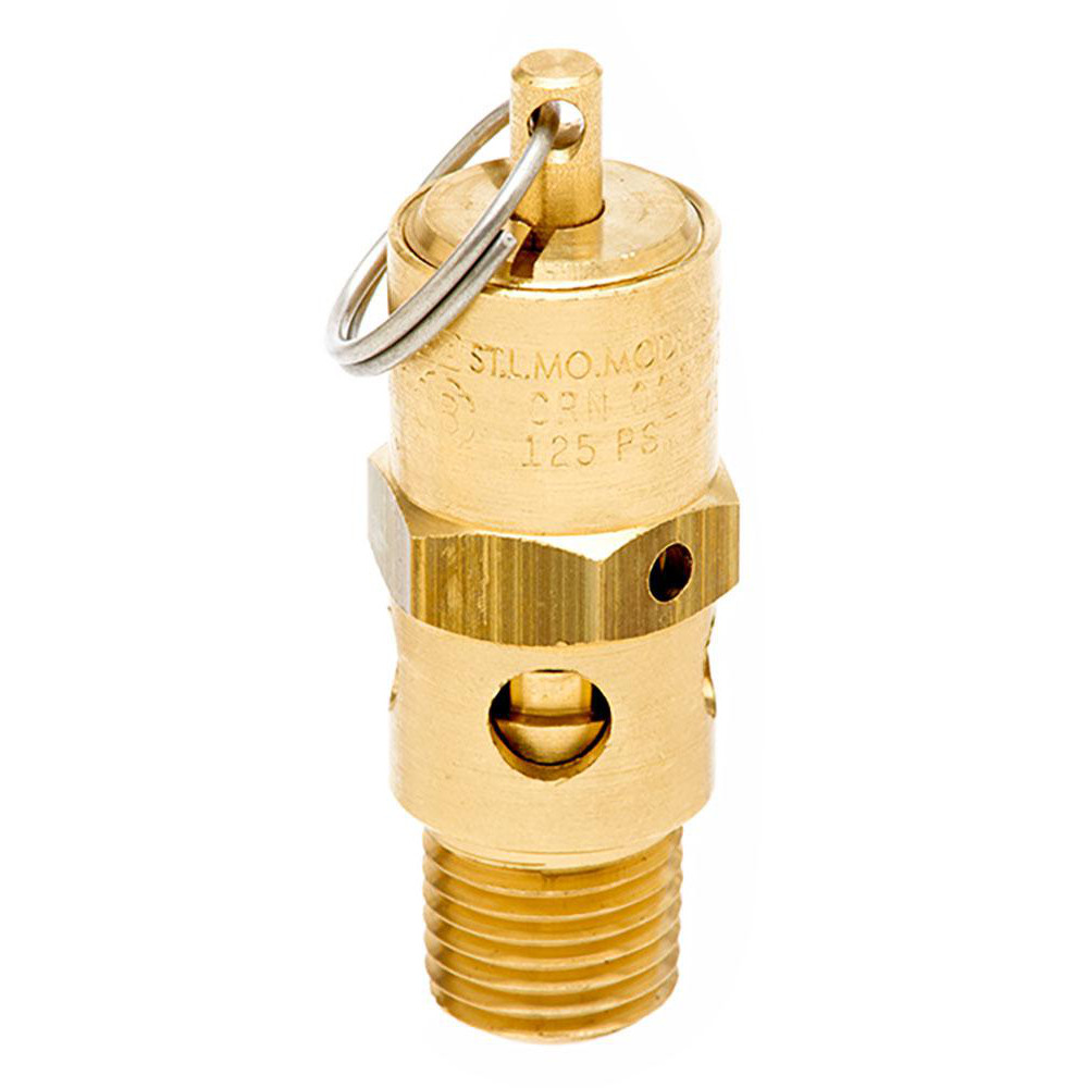 Control Devices ASME Safety Relief Valve: 1/4" Inlet, 70 CFM, 75 Max psi - SA25-1A075