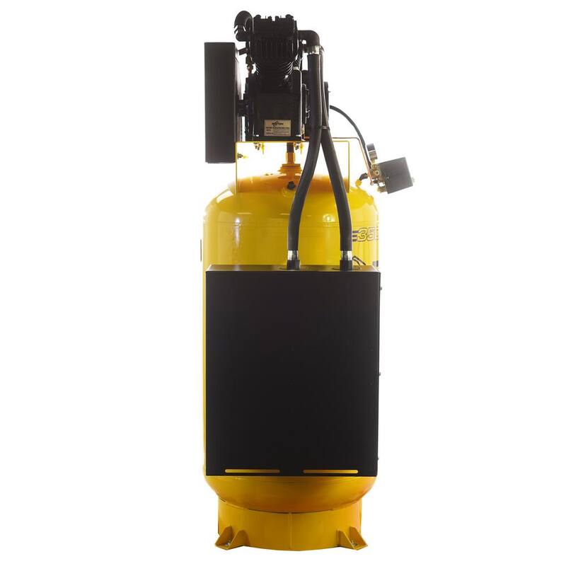 EMAX 80 Gal. 175 PSI  5 HP 2-Cylinder 1-Phase Silent Air Electric Air Compressor with Isolator Pads and Auto Drain - HES05V080V1